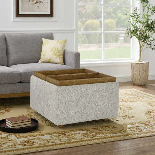 Thomasville Large Fabric Storage Ottoman