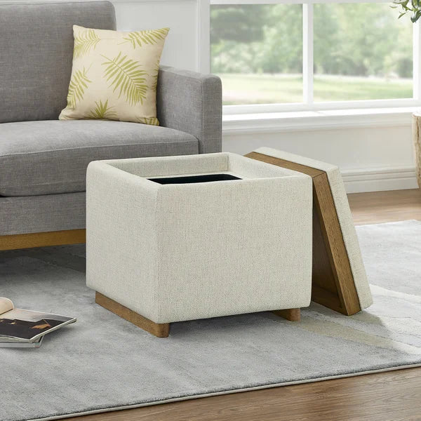Thomasville Small Fabric Storage Ottoman