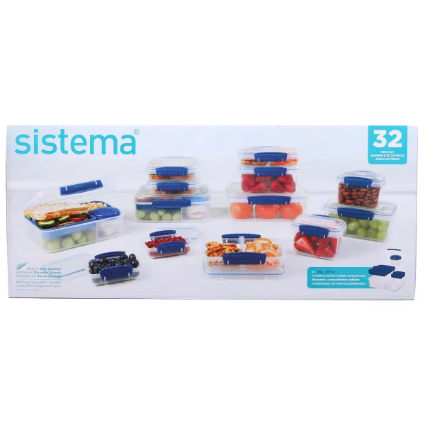Sistema Food Storage Container Set, 32-pieces