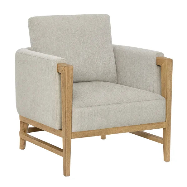 Thomasville Fabric Accent Chair with Wood Trim