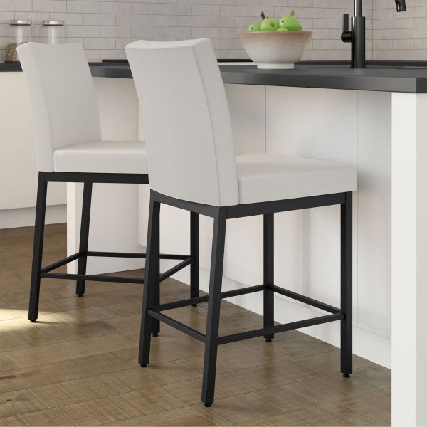 Amisco Drift Black Frame Polyester Counterstool