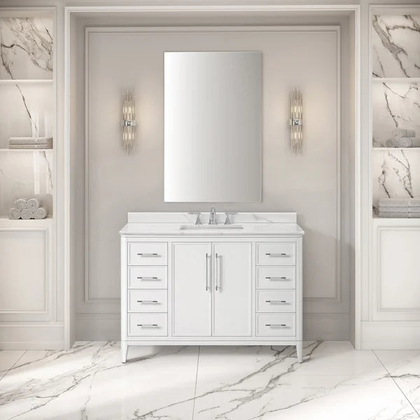 Loxley Rowe Venice Vanity in White with Quartz Top