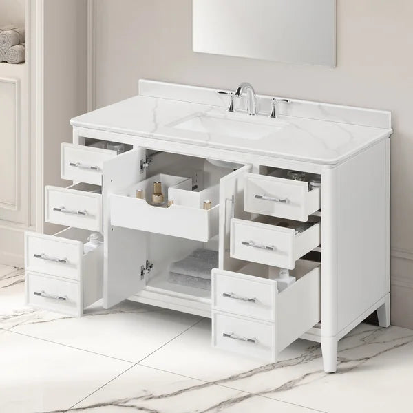 Loxley Rowe Venice Vanity in White with Quartz Top