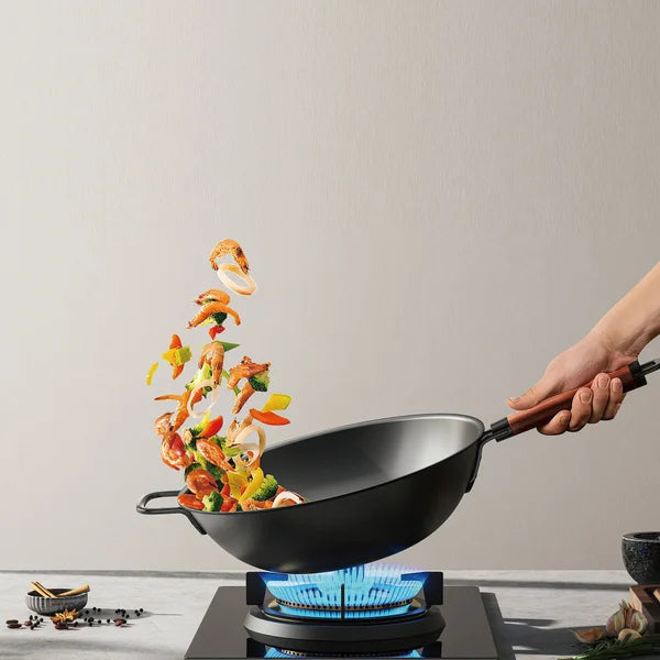 Sanho Non-stick Iron Wok, 32 cm (12.6 in.)