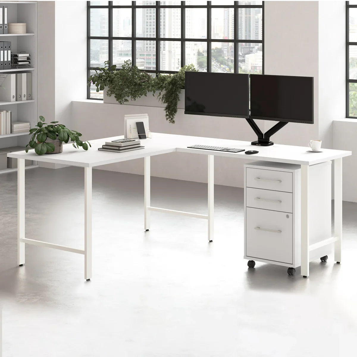 Bush Furniture Office Pro Havin 3-piece L-shaped Workstation