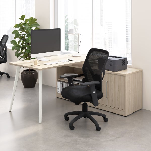 Office Pro Strive 151.64 (59.7 in.) Computer Desk with Low Storage Cabinet