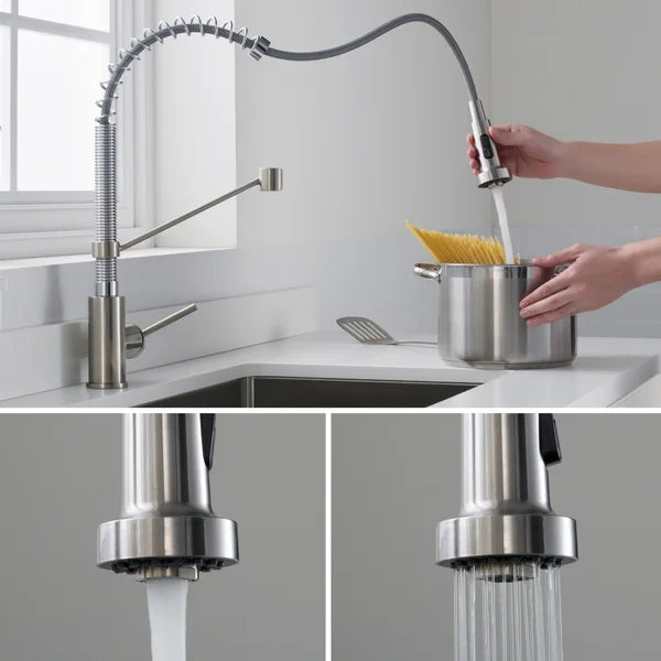 KRAUS Spot Free Bolden 18-in Pull-down Kitchen Faucet