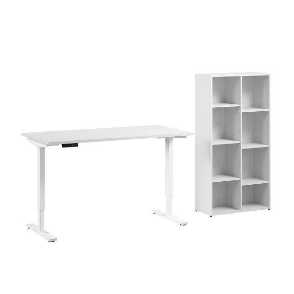 Bestar Viva 150.6 cm (59.3 in.) Height Adjustable Desk with Bookcase