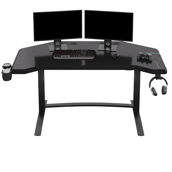 Tresanti Hyperion 120.1 cm (47.3 in.) Adjustable Height Desk with LED Lighting