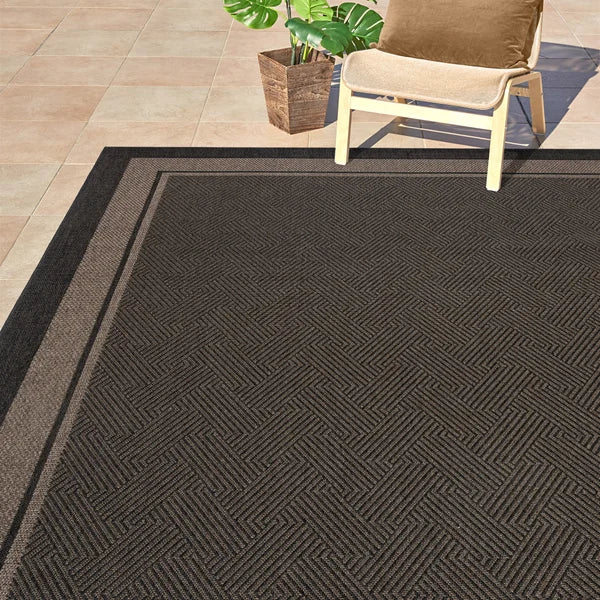 Gertmenian Toscana Collection Geo Border Outdoor Area Rug