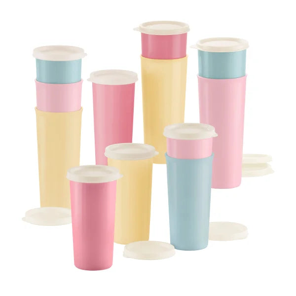 Tupperware Heritage Collection Tumblers with Lids, 12-piece