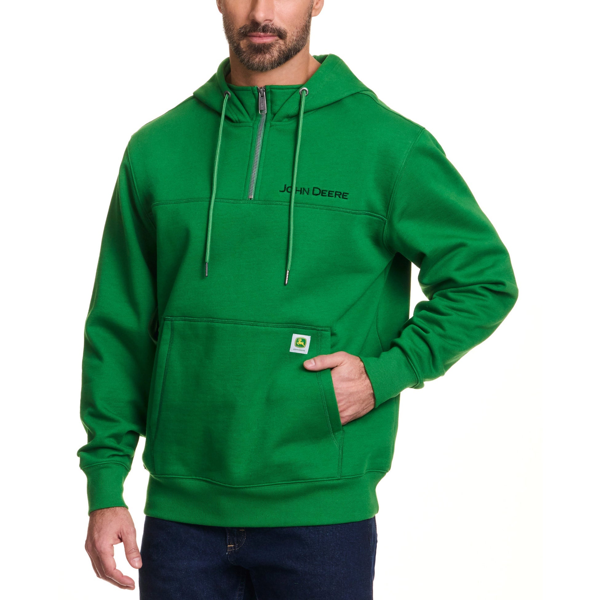 John Deere Men's Quarter Zip Hoodie