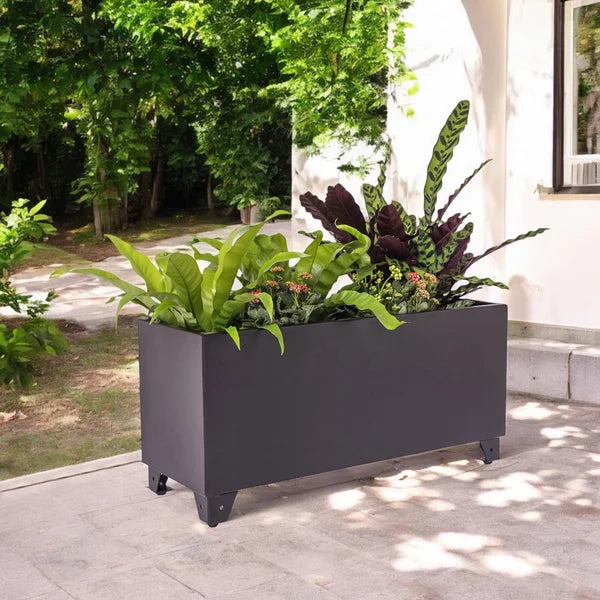 Grapevine Arden Commercial Grade Rectangular Aluminum Outdoor Planter, 32 in.
