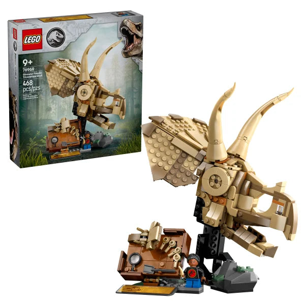 LEGO Jurassic World Dinosaur Fossils Triceratops Skull Building Toy 76969