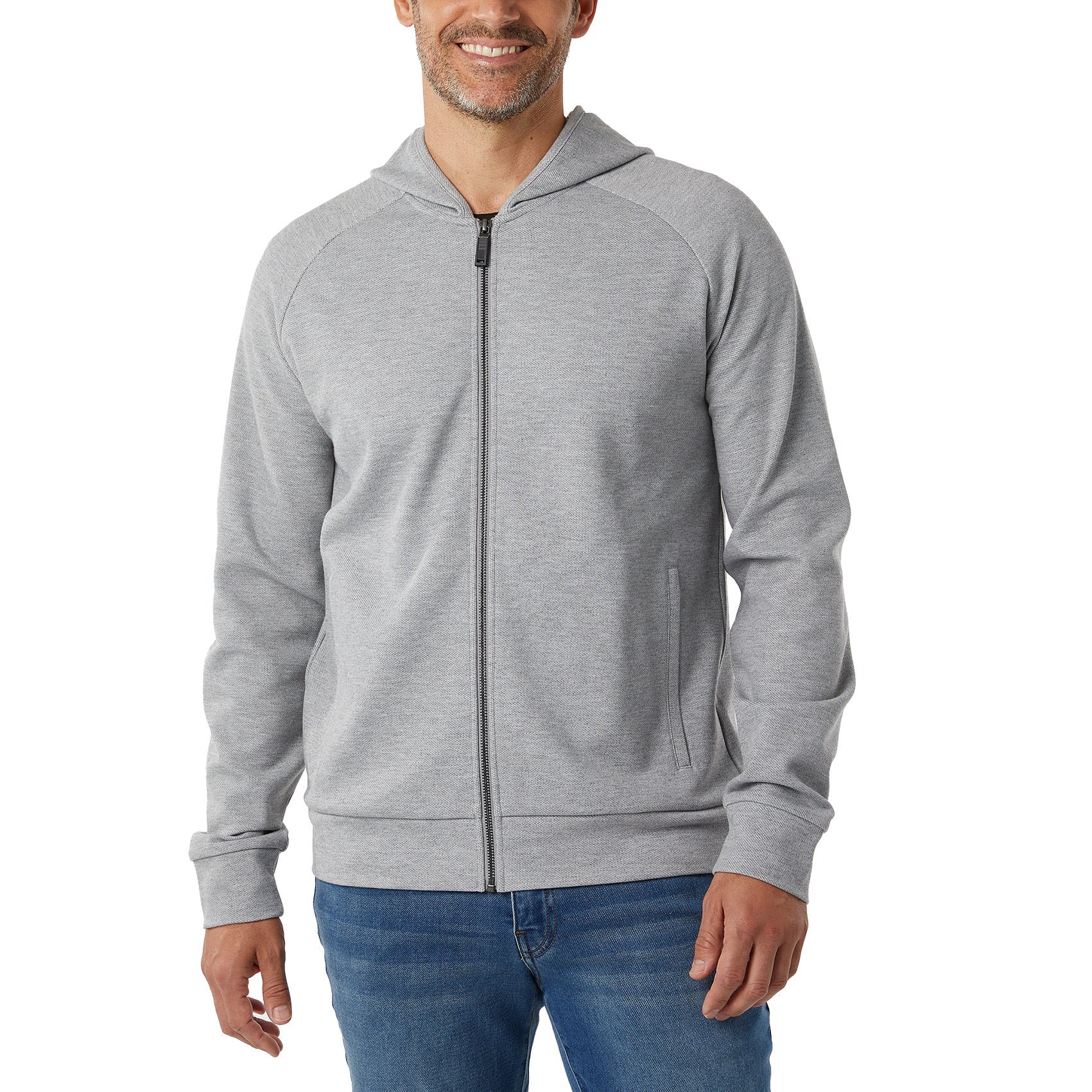 32 Degrees Men's Full Zip Hoodie - Grey - XX-Large