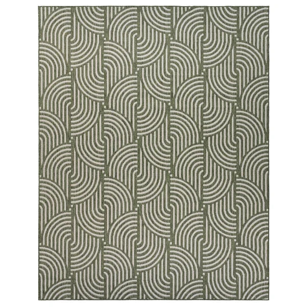 Gertmenian Naples Collection Mika Green Indoor/Outdoor Area Rug