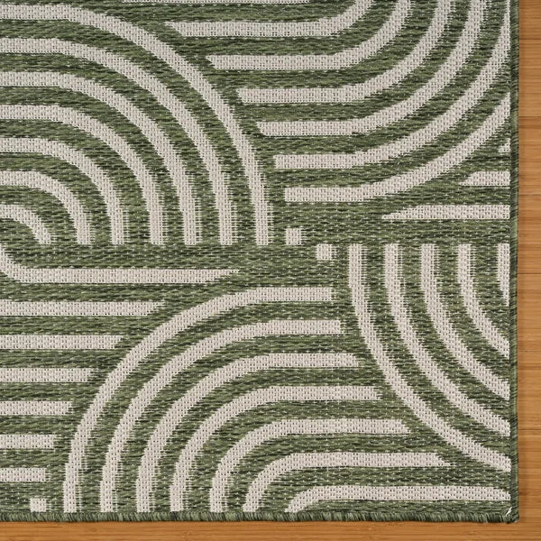 Gertmenian Naples Collection Mika Green Indoor/Outdoor Area Rug