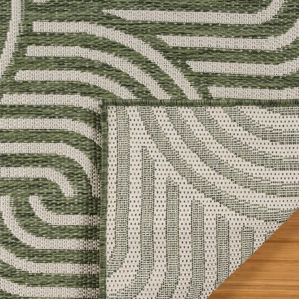 Gertmenian Naples Collection Mika Green Indoor/Outdoor Area Rug