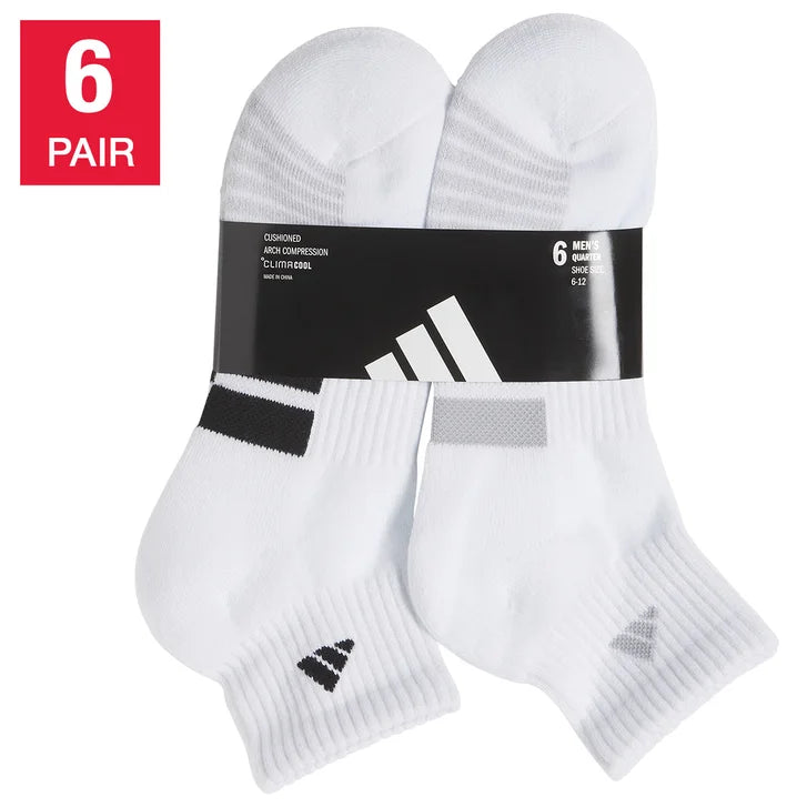 adidas Men's Quarter Sock, 6-pair