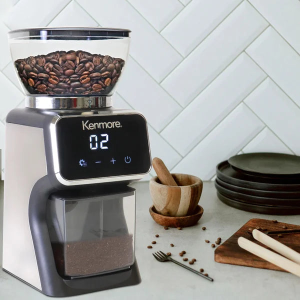 Kenmore Digital Conical Burr Coffee Grinder with 30 Grind Sizes