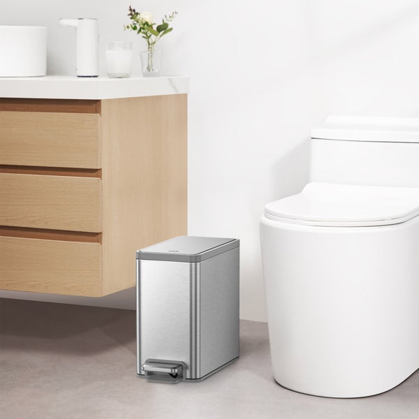 EKO 6.7L Step Trash Can, 2-pack