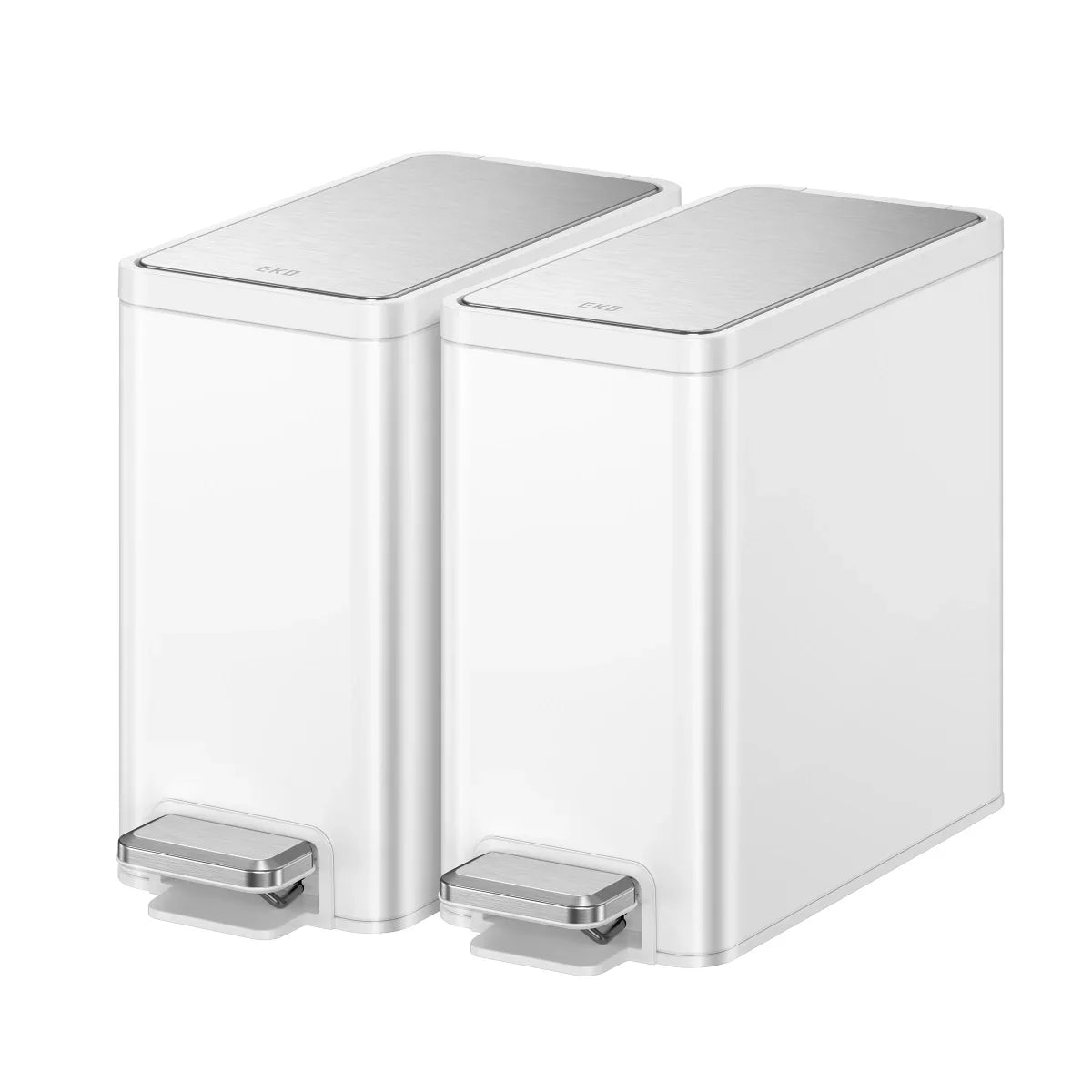 EKO 6.7L Step Trash Can, 2-pack