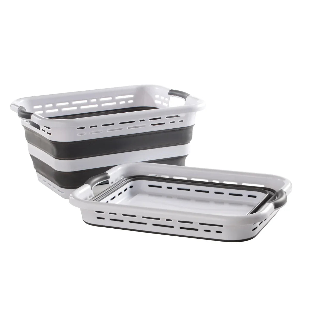 Pop and Load Collapsible Laundry Basket, 2-pack