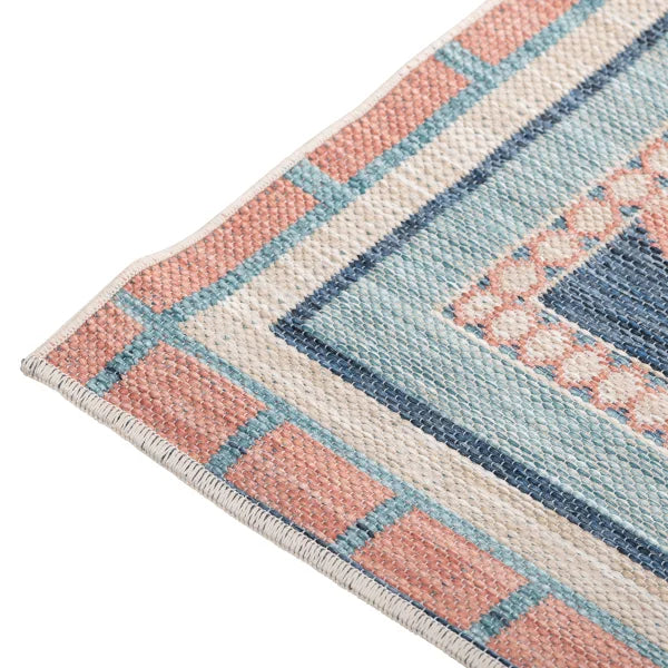 Viana Amalfi Collection Navy Floral Indoor/Outdoor Area Rug