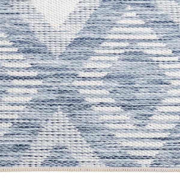 Viana Amalfi Collection Blue Diamonds Indoor/Outdoor Area Rug