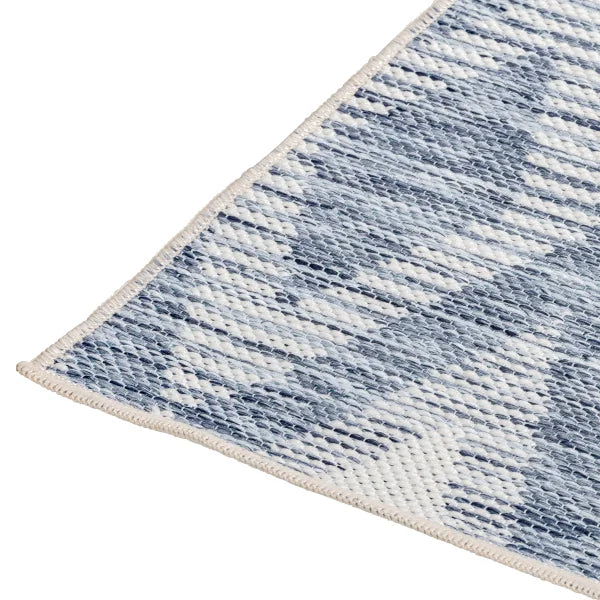 Viana Amalfi Collection Blue Diamonds Indoor/Outdoor Area Rug