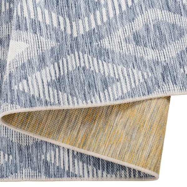 Viana Amalfi Collection Blue Diamonds Indoor/Outdoor Area Rug