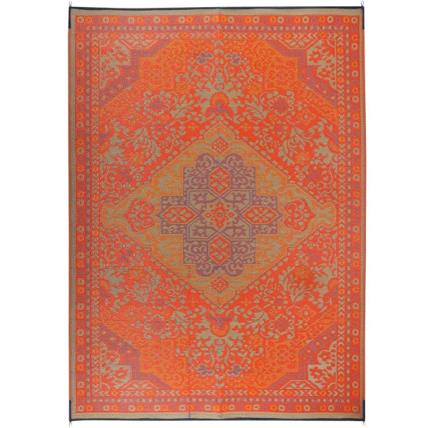Viana Bahamas Collection Saffron Sunset Indoor/Outdoor Reversible Area Rug
