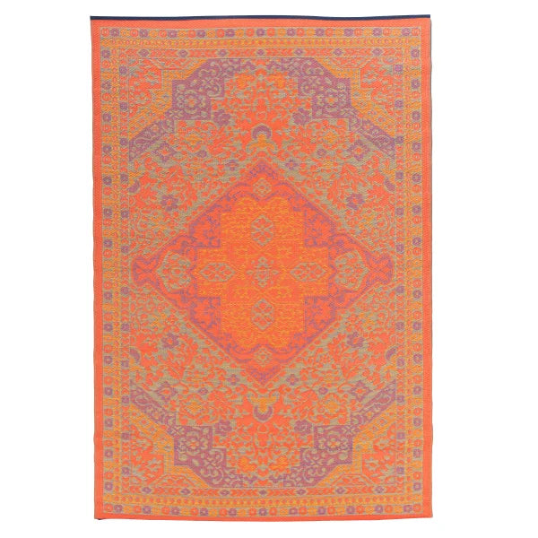 Viana Bahamas Collection Saffron Sunset Indoor/Outdoor Reversible Area Rug