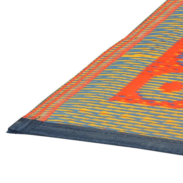 Viana Bahamas Collection Saffron Sunset Indoor/Outdoor Reversible Area Rug