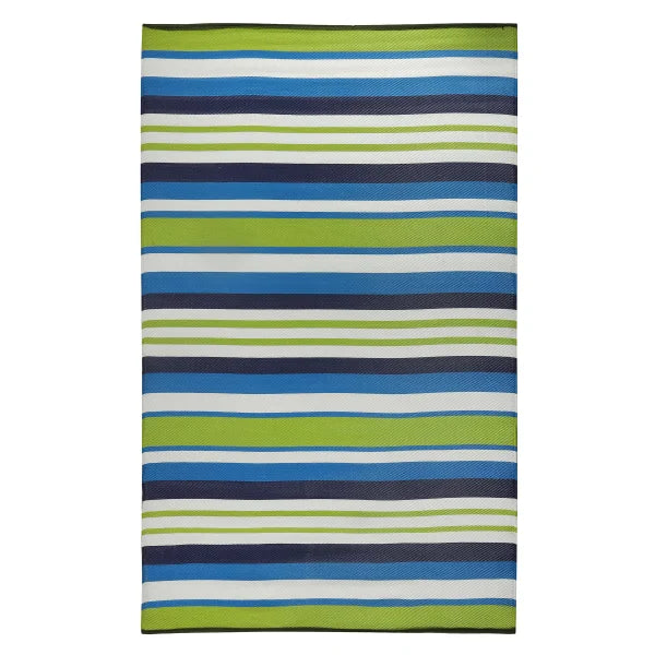 Viana Bahamas Collection Laguna Stripe Indoor/Outdoor Reversible Area Rug