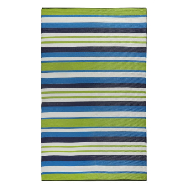 Viana Bahamas Collection Laguna Stripe Indoor/Outdoor Reversible Area Rug