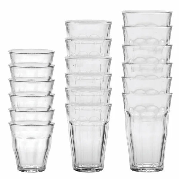Duralex Picardie Drinkware Set, 18 pieces