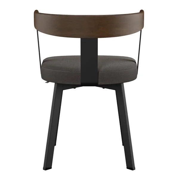 Amisco Lars Dining Chair in Polyester, Grey
