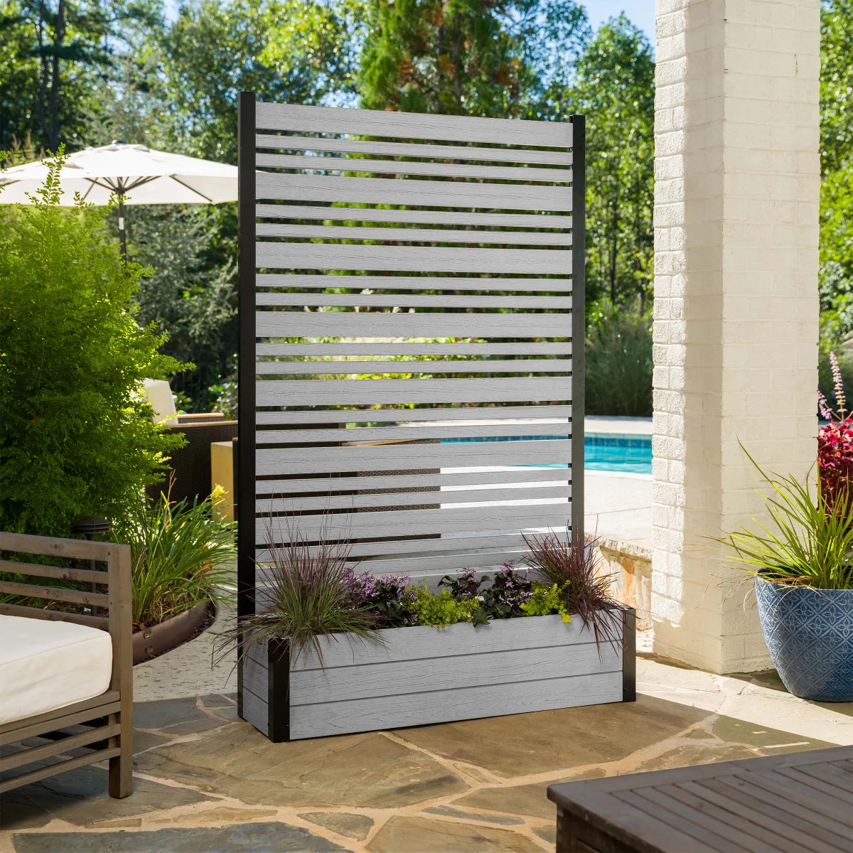 Florence Screen Kit with Planter Box, 1 Panel  6 ft.