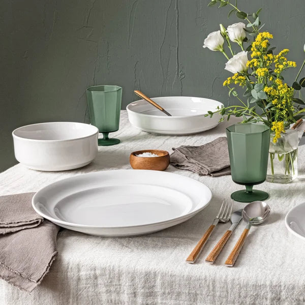Over & Back Porcelain Dinnerware Set, 12-pieces