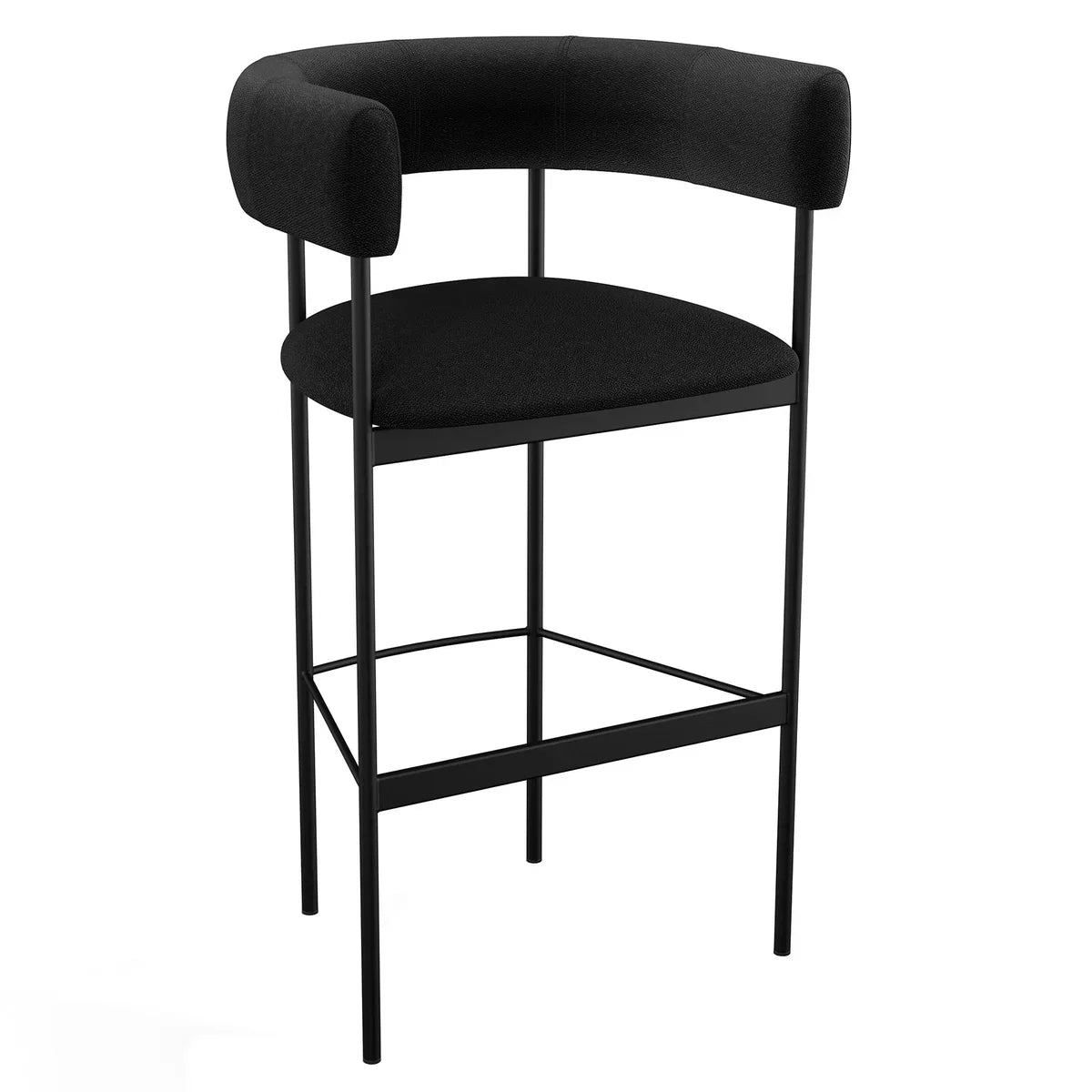 Amisco Julius Counter Stool Black Metal Frame
