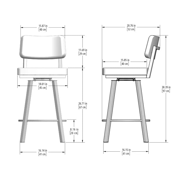 Amisco Alek Swivel Counter Stool, Beige and Gold