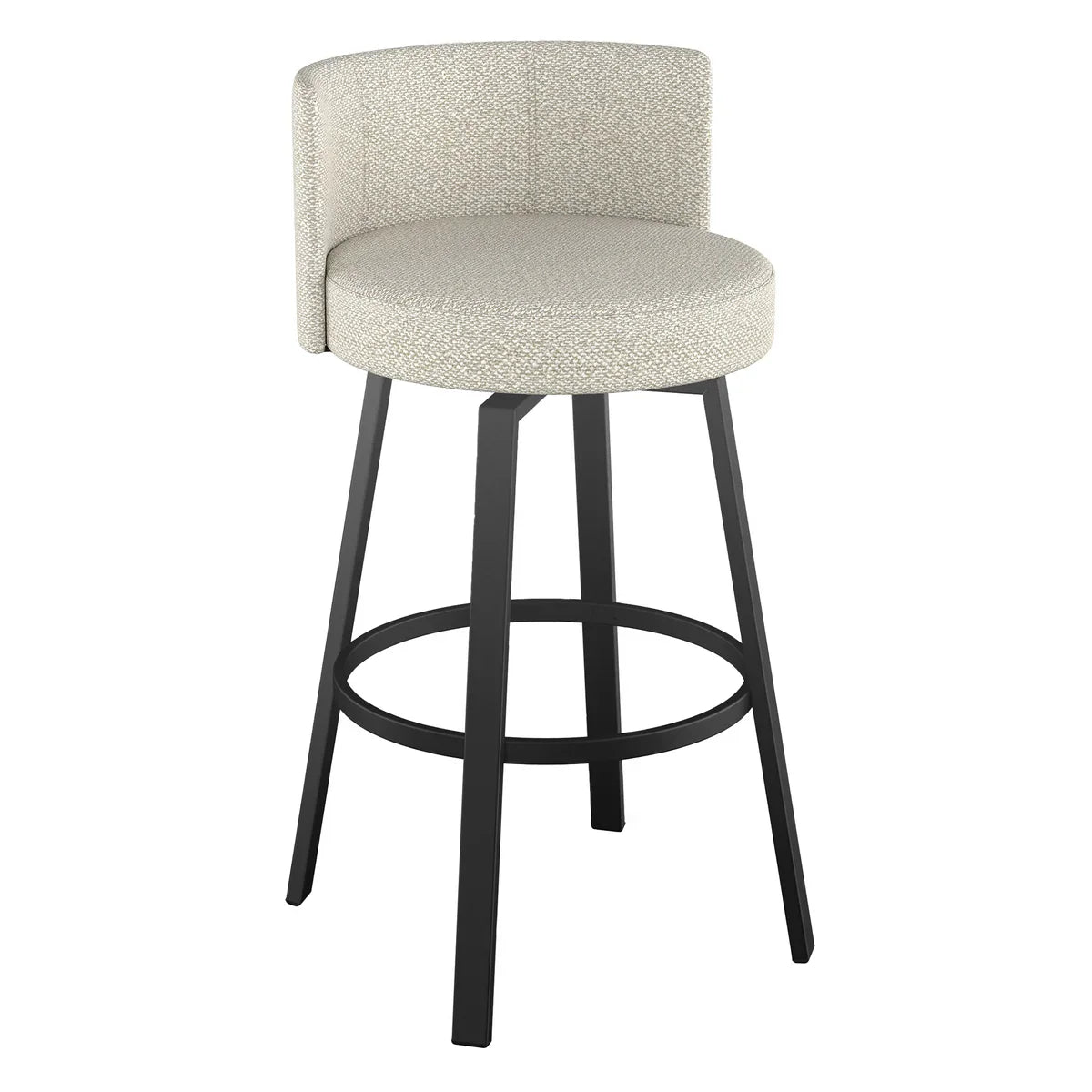 Amisco Cristina Swivel Counter Stool Black Metal Frame