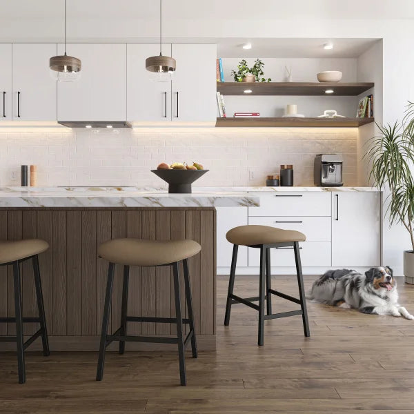 Amisco Winston Counter Stool Black Metal