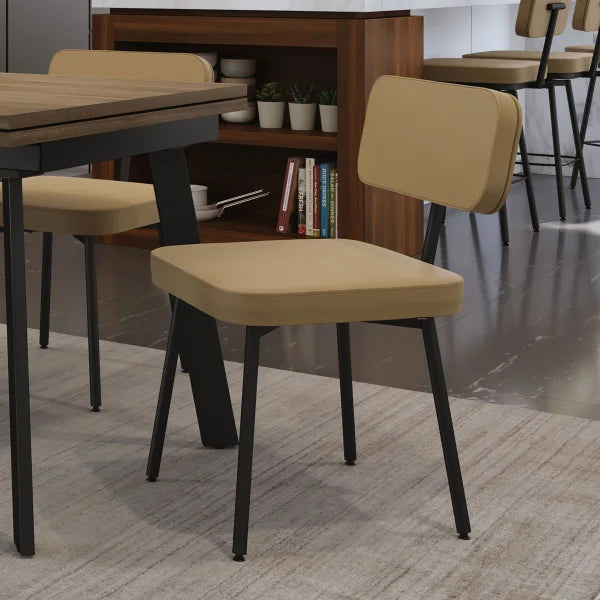 Amisco Tereza Dining Chair in Polyurethane, Tan