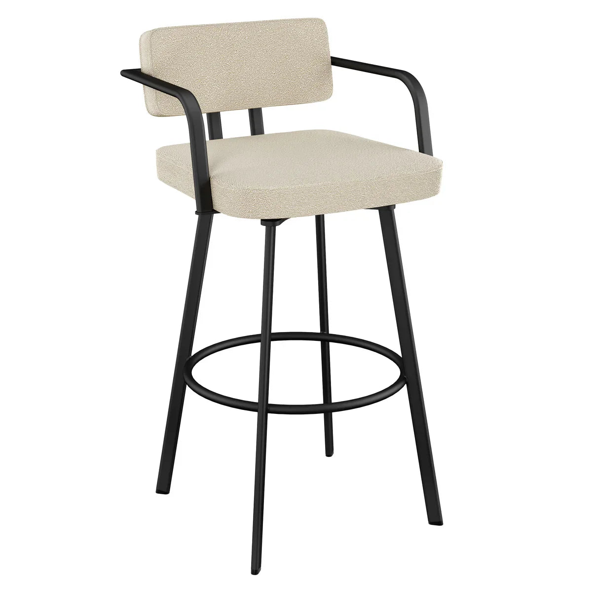 Amisco Triana Swivel Counter Stool in Bouclé Polyester