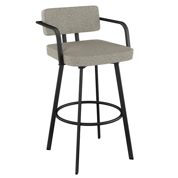 Amisco Triana Swivel Counter Stool in Bouclé Polyester