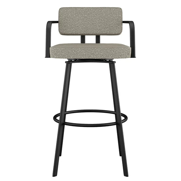 Amisco Triana Swivel Counter Stool in Bouclé Polyester