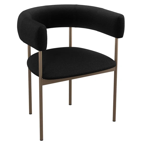 Amisco Julius Dining Chair with Bronze Metal Frame