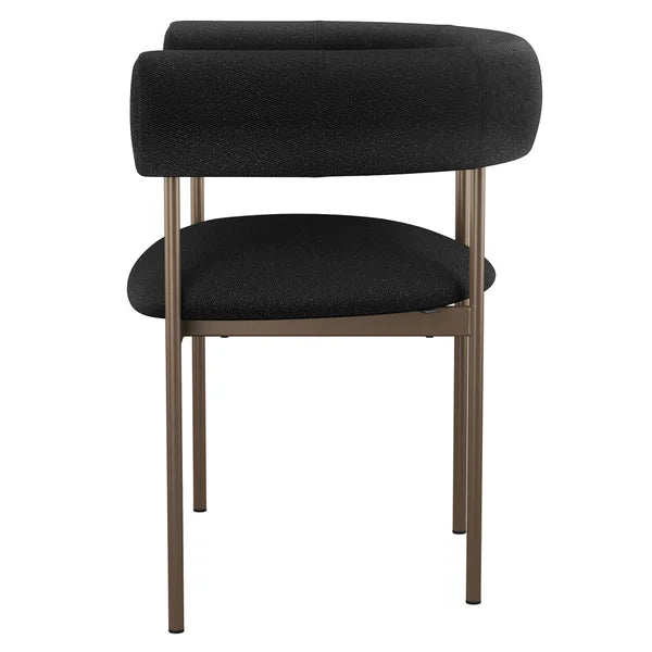 Amisco Julius Dining Chair with Bronze Metal Frame